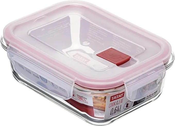 Tatay Tupper de Cristal Cook & Eat 0,64 L con Tapa Hermética