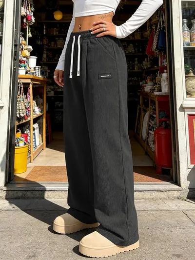 PANTALONES DE PANA NEGROS