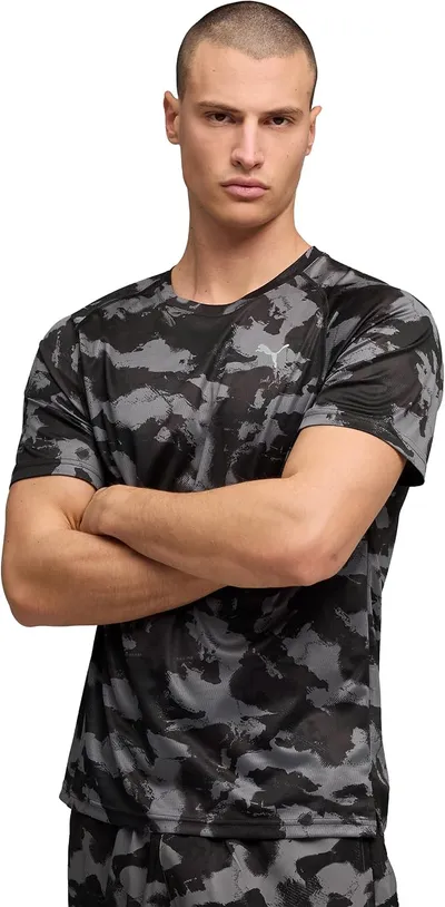 Camiseta Puma M PWRTRAIN AOP Negra para Hombre