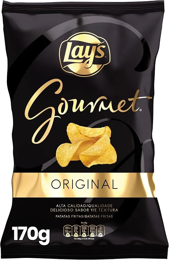Lay's Gourmet Patatas Fritas con Sal, 170g