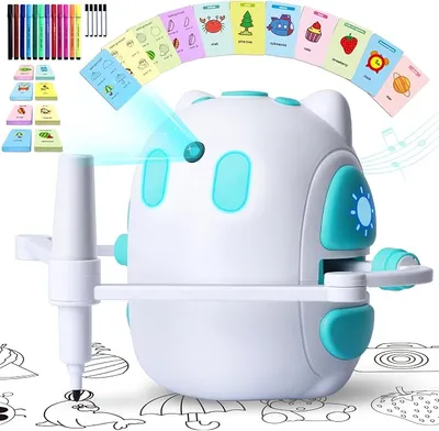 Roboticador de Dibujos para Niños 150 Tarjetas de Aprendizaje con Guía de Voz Montessori