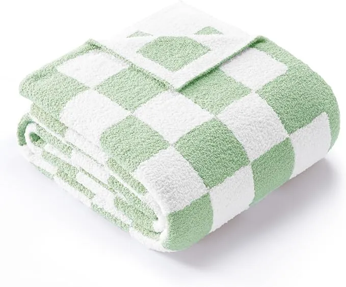 Mezcla Manta Polar Reversible Suave 130x150 cm Verde Claro
