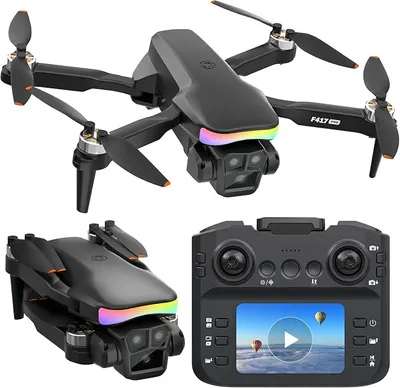Dron F417PRO FPV con Cámara 1080P y Pantalla LCD, Control Carga Type-C