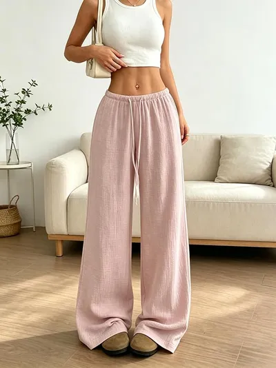 PANTALONES CASUALES ROSA