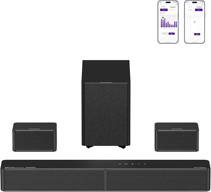 Sistema de Sonido Envolvente ULTIMEA 5.1 Dolby Atmos con Subwoofer Inalámbrico