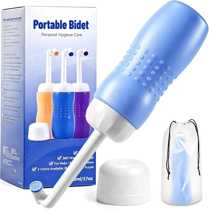 Bidet Portátil Showvigor 500ml con Pulverizador 360° y Boquilla Extensible