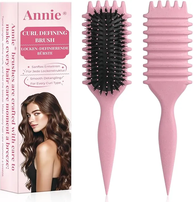 Cepillo Antiestático para Pelo Rizado - Define y da Volumen (Rosa)
