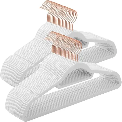 SONGMICS Percha de Terciopelo, Juego de 50