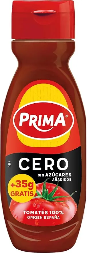Ketchup Prima Cero Pack 265+35g - Sin Azúcar ni Grasa