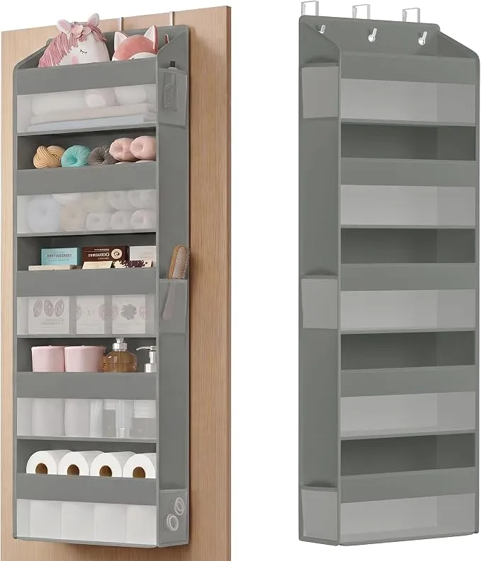 Organizador de Puerta SONGMICS Plegable 5 Compartimentos con Frontal Transparente