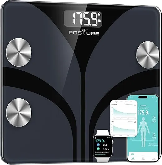 Báscula de Baño Digital Inteligente con App y 13 Indicadores de Composición Corporal