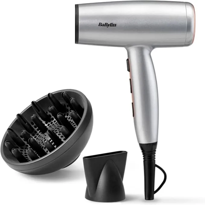 Secador de Pelo BaByliss Cosmos 2100W Ligero con Difusor y Acondicionamiento Iónico