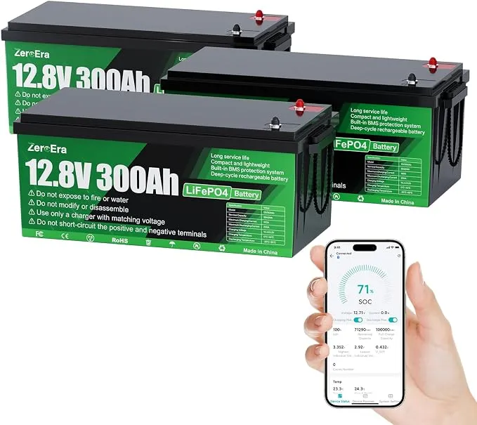 Batería Litio LiFePO4 12V 300Ah con Bluetooth y Larga Duración