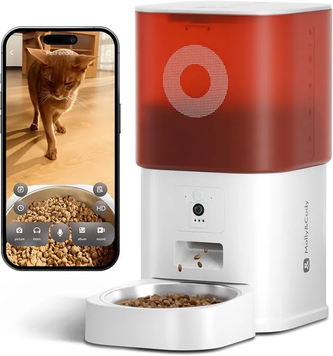 Comedero Automático para Gatos con Cámara 6L