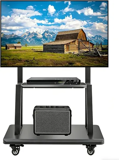 Soporte de TV con Ruedas y Altura Regulable - Ideal para tu salón