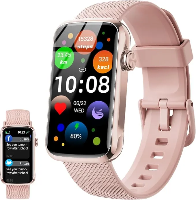 Fempoin Reloj Inteligente Mujer 1.47" HD Bluetooth Llamadas Monitor Sueño IP68