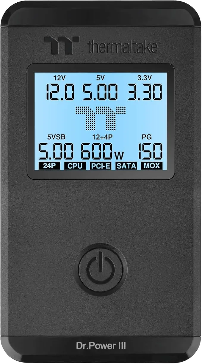 Thermaltake Dr. Power III: Tester Fuentes ATX 3.1 con Pantalla LCD
