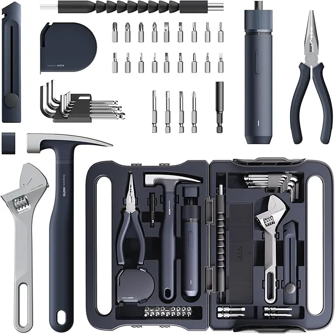 HOTO Kit de Herramientas 40 Piezas con Destornillador Eléctrico
