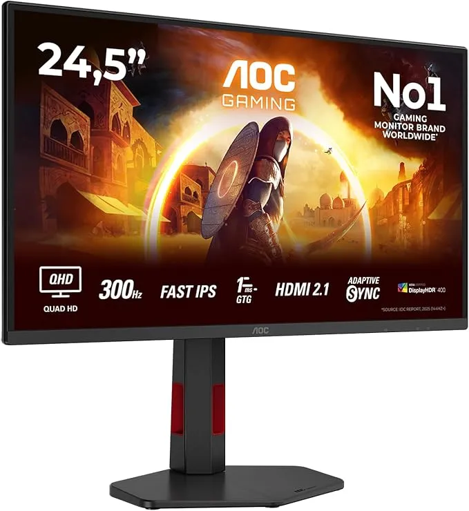 AOC Q25G4SR Monitor Gaming 25" 300Hz Fast IPS 1ms GtG