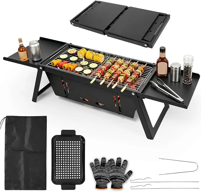 Parrilla de Carbón Plegable Eaststorm - Compacta y Versátil para Barbacoas