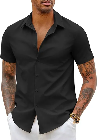 Camisa de hombre COOFANDY básica y ligera