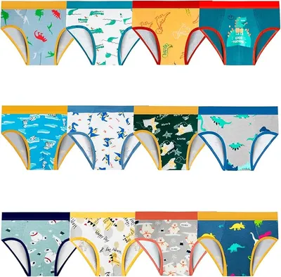 Cogindss Xmrlvn lencerÃa para niños pequeños Calzoncillos para niños, Dibujos Animados Lindos para niños, 3-5 años, Juego de 12 Piezas
