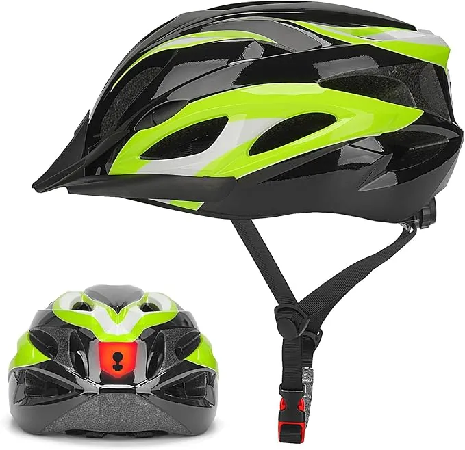 Casco de Bicicleta Unisex con Luz LED Trasera Ajustable