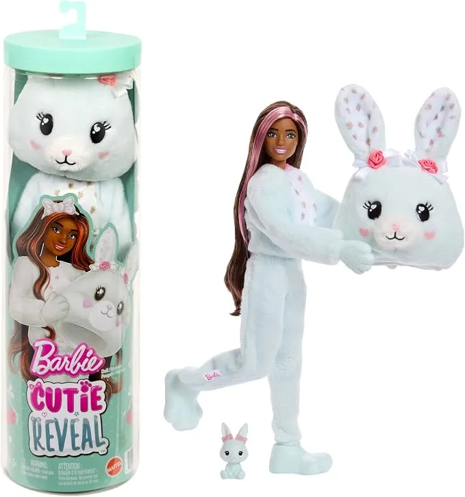 Barbie Cutie Reveal Muñeca Serie Cuddly Conejo