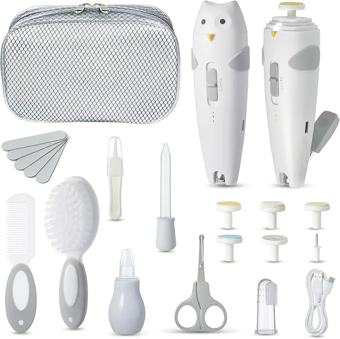 Lictin Kit Higiene Bebe-25 en 1 Ecargable Lima Electrica Uñas Bebe Set
