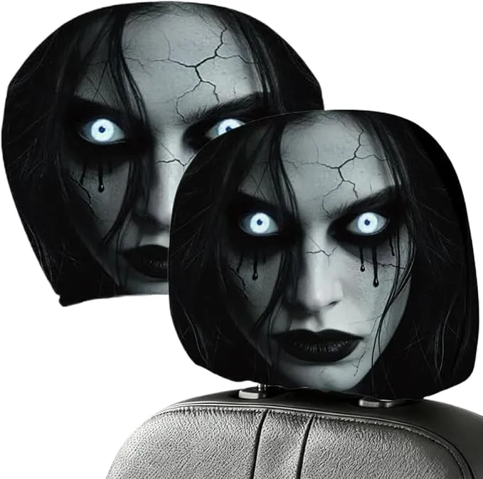 Pack 2 Fundas para Reposacabezas de Coche Diseño Horror