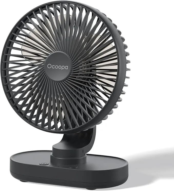 OCOOPA Ventilador USB Oscilante 16cm con Batería Recargable 4000mAh y 4 Velocidades