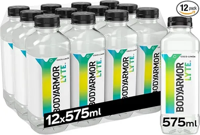 BODYARMOR Lyte Coco-Limón, Bebida Hidratante, Electrolitos, Pack 12 x 575 ml