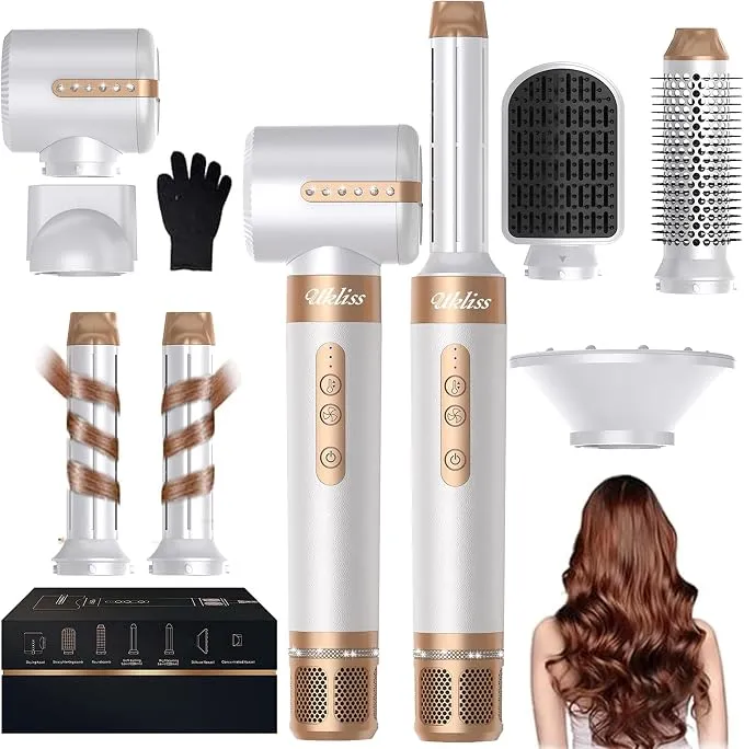 Secador Profesional UKLISS 7 en 1 con Accesorios y Motor Potente