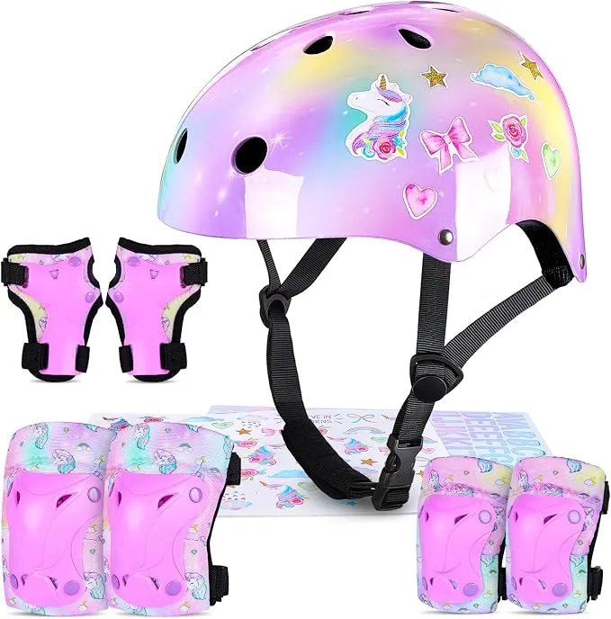 Casco de Bicicleta Infantil MHJY con Accesorios de Protección y Pegatinas DIY para Niñas