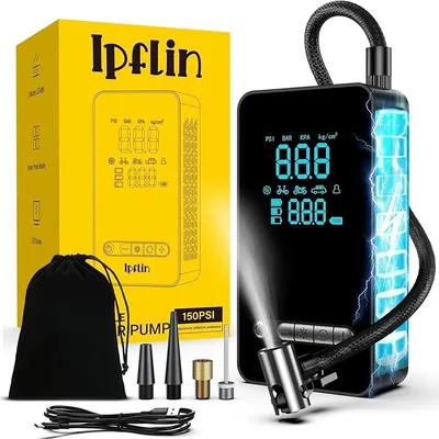 Ipflin Inflador Ruedas Coche - Compresor Aire Portatil
