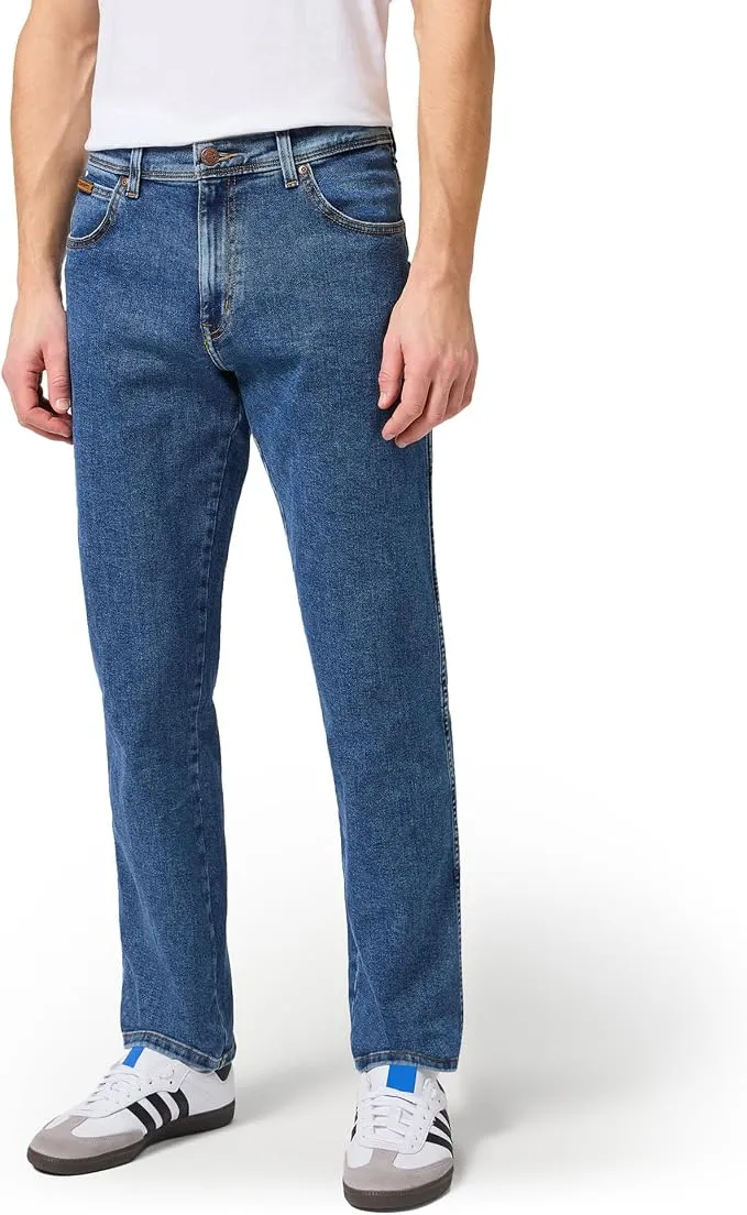 Wrangler Jeans Hombre Authentic Texas Corte Recto Stonewash