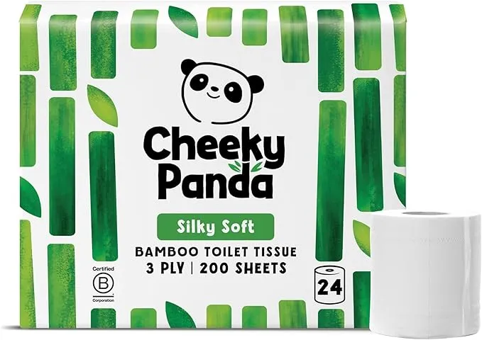 Papel Higiénico Cheeky Panda Bambú Biodegradable - Paquete 24 Rollos