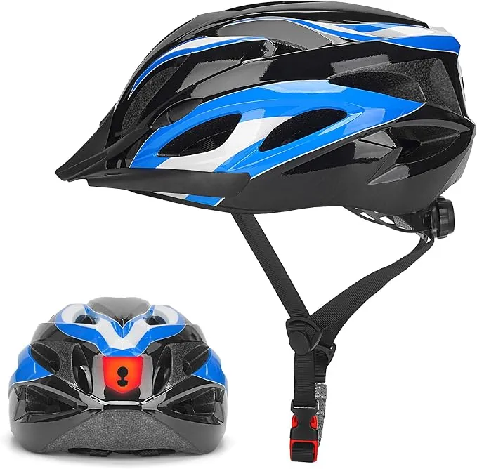 Casco de Bicicleta para Adulto con Luz LED Trasera y Ajuste Regulable