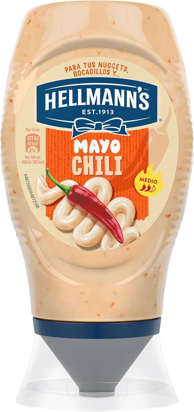 Hellmann's Mayo Chili Sin Gluten Bocabajo 250 ml