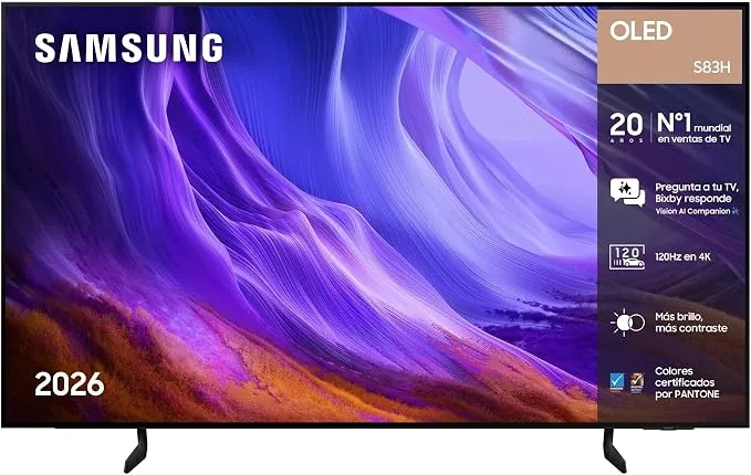 Samsung TV OLED S83H 65" 4K Smart TV con IA y Pantalla sin Reflejos