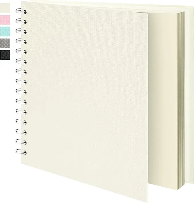 Vienrose Álbum de Scrapbook 20x20 cm, 20 Hojas, Beige, Ideal para Fotos y Recuerdos