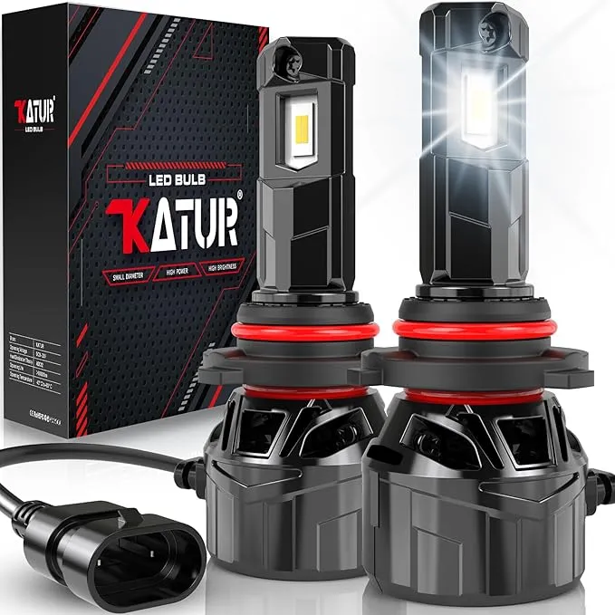 Pack 2 Bombillas LED HB3 KATUR 120W Xenón Blanco con Ventilador Silencioso