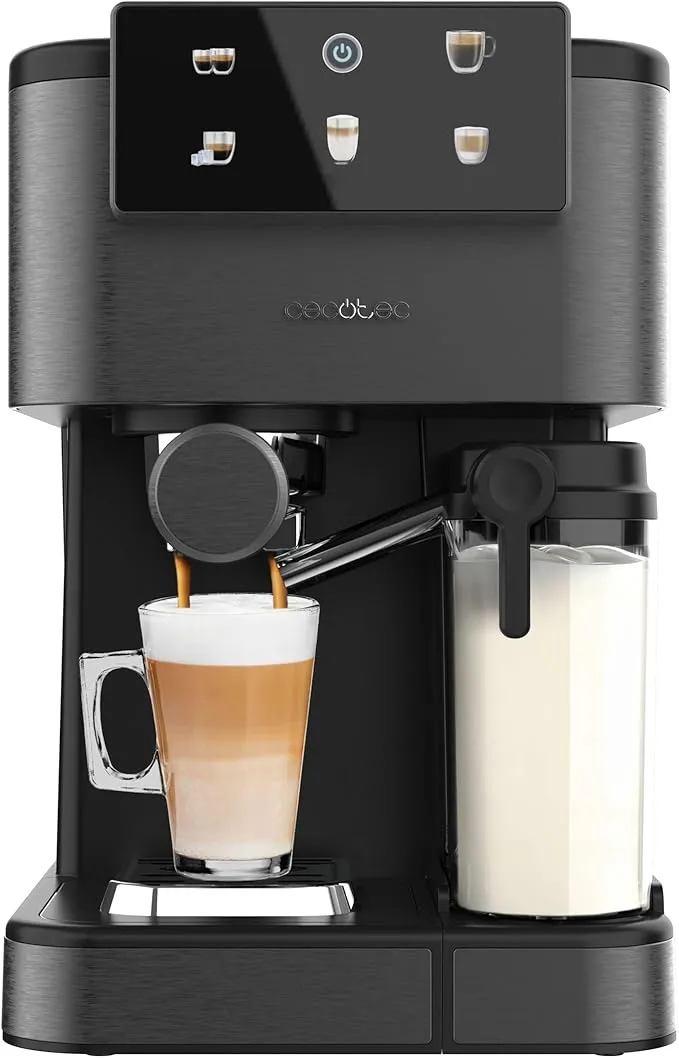 Cecotec Cafetera Express Semiautomática Power Espresso ColdBrew Latte Oscuro