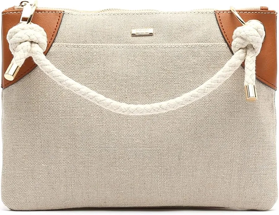 Bolso Bandolera MISAKO Cordeli con Asa de Mano y Múltiples Bolsillos