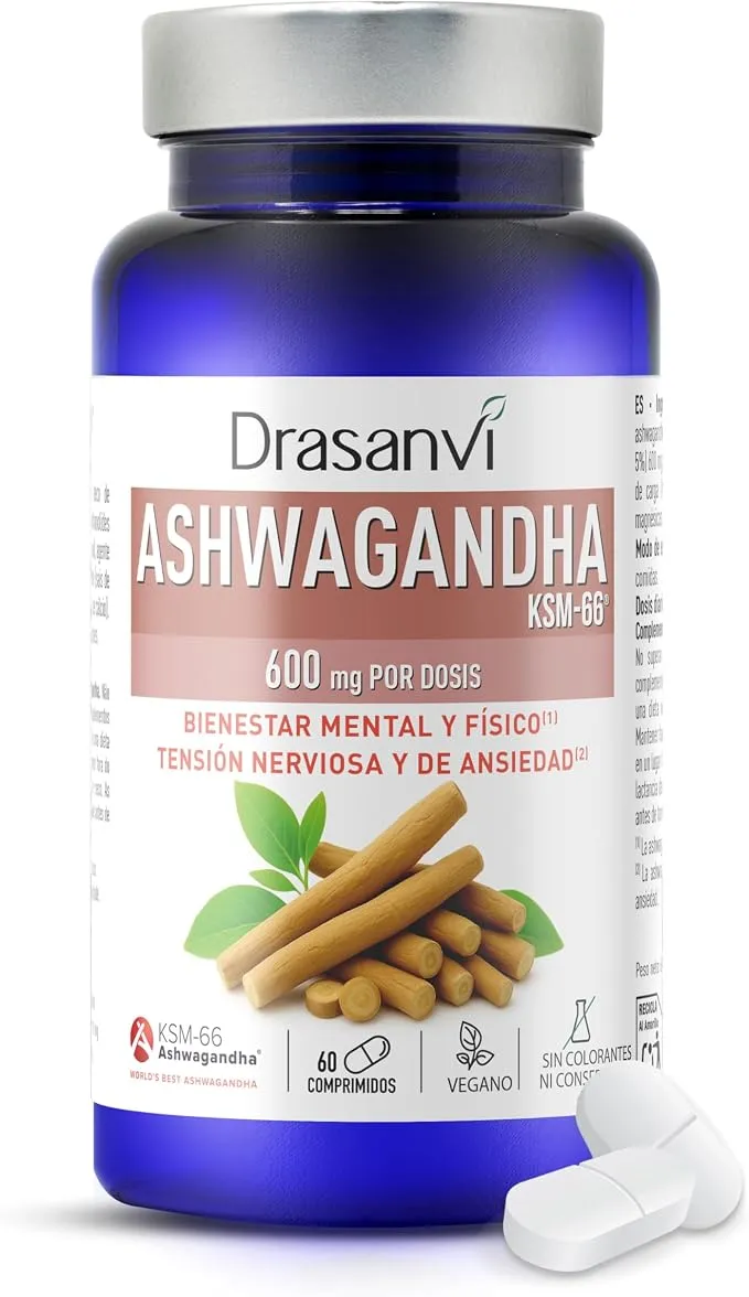 Ashwagandha KSM-66 Drasanvi 60 Cápsulas para el Estrés