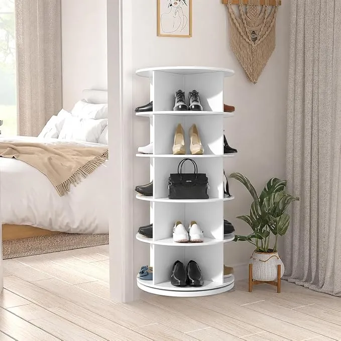 TWSOUL Zapatero Giratorio de 5 Niveles con Rotación 360° - Orden y Estilo
