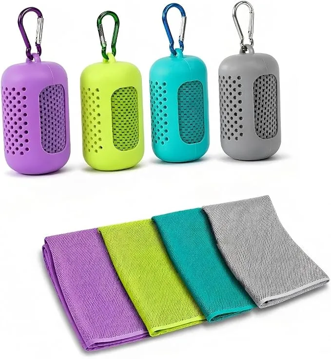 Pack 4 Toallas Refrescantes ChaneeHann de Microfibra 30x90 cm