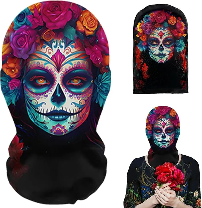 Máscara Catrina Cara Completa Impresión 3D Halloween Cosplay Carnaval Día del Muerto