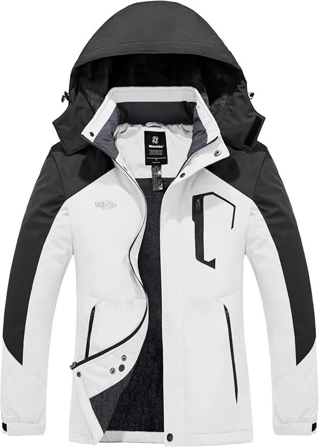 Wantdo Chaqueta de Esquí Montaña Impermeable y Cortavientos Mujer Talla XL