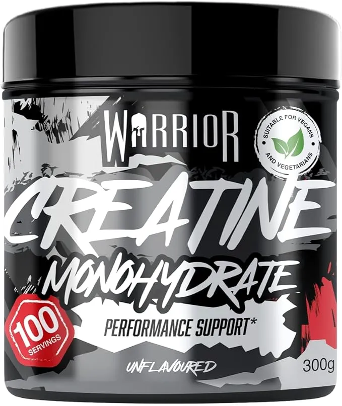 Warrior Creatina Monohidrato 300g - Suplemento Vegano Sin Sabor